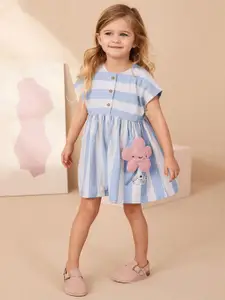 StyleCast x Revolte Girls Striped Cotton Fit & Flare Dress