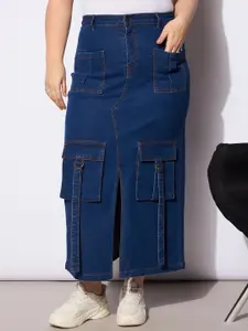 SASSAFRAS Curve Straight Midi Skirt