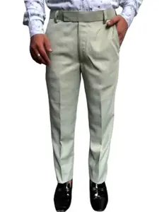 UC NB FASHION Men Classic Easy Wash Mid-Rise Formal Trousers