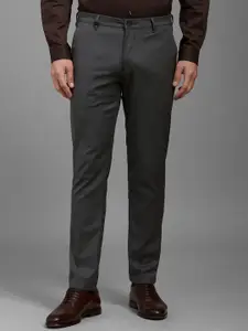 Louis Philippe Men Printed Slim Fit Trousers