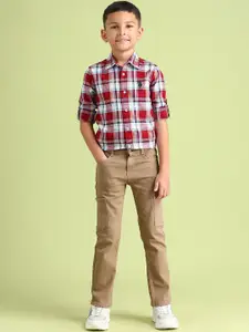 U.S. Polo Assn. Kids Boys Slim Fit Mid-Rise Cotton  Jeans