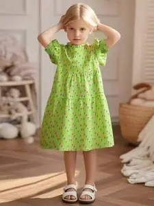 StyleCast x Revolte Girls Printed Tiered Cotton A-Line Dress