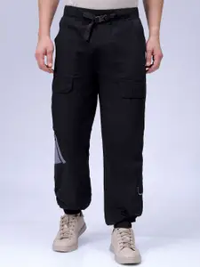 The Indian Garage Co Men Relaxed Fit Pure Cotton Utility Cargo Jogger