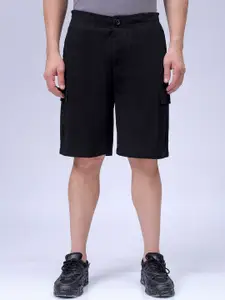 The Indian Garage Co Men Relaxed Fit Cotton Cargo Shorts