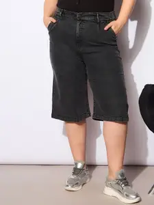 SASSAFRAS Curve Women Regular Fit Denim Shorts