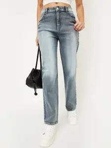 max Women Cotton Heavy Fade Mid-Rise Jeans
