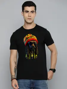 Moda Rapido Men Regular Fit Graphic Printed Round Neck Cotton T-shirt