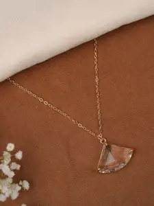 Zeraki Jewels Gold-Plated Square Pendants With Chains