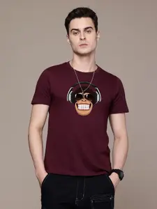 Moda Rapido Men Regular Fit Graphic Printed Round Neck Cotton T-shirt