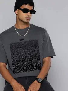 Moda Rapido Men Typography Printed Round Neck Cotton Oversized Fit T-shirt