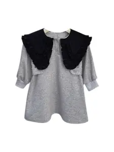 StyleCast x Revolte Colourblocked Round Neck A-Line Dress