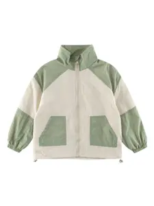 StyleCast x Revolte Boys Mock Collar Colourblocked Casual Bomber Jacket