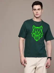 Moda Rapido Men Graphic Printed Round Neck Cotton Oversized Fit T-shirt