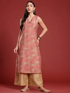 Anouk Geometric Printed Straight Kurta