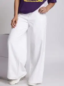 The Roadster The Lifestyle Co Women Wide Leg High-Rise Jeans