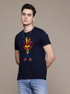 Moda Rapido Men Regular Fit Graphic Printed Round Neck Cotton T-shirt