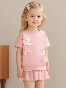 StyleCast x Revolte Girls Embroidered Drop-Waist Cotton Dress