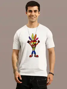 Moda Rapido Men Regular Fit Graphic Printed Round Neck Cotton T-shirt