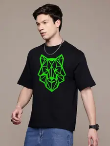 Moda Rapido Men Graphic Printed Round Neck Cotton Oversized Fit T-shirt