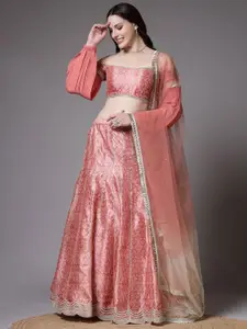 Utsav Fashion Printed Gotta Patti Ready to Wear Lehenga & Choli With Dupatta