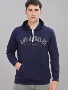 FABRIPPLE Men Printed Hooded Pullover Sweatshirt