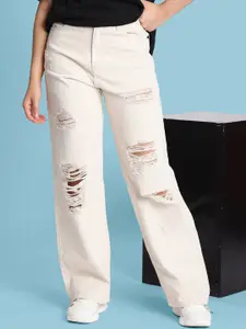 Bene Kleed Women Relaxed Fit Highly Distressed Cotton Jeans