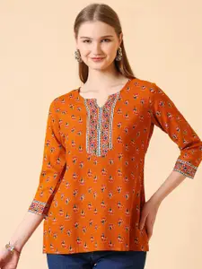 SANGOURI Ethnic Motifs Printed Kurti