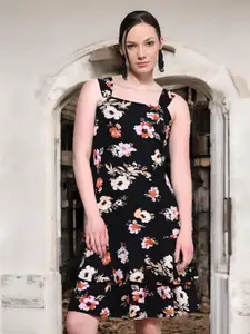 IUGA Floral Print Fit & Flare Dress