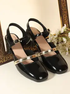 Denill Square Toe Block Heel Pumps