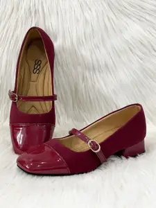 Street Style Store Women Block Heel Mary Janes