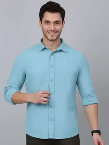 Cantabil Men Comfort Regular Fit Spread Collar Solid Cotton Casual Shirt