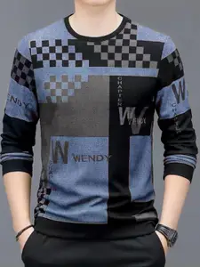 FABRIPPLE Men Colourblocked Round Neck Sweatshirt