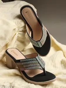 Denill Block Heel Open Toe Sandals