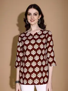 SANGOURI Women Floral Printed Kurti