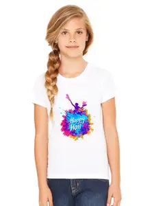 SHUBHAM DESIGNER GALLERY Girls Regular Fit Graphic Printed Round Neck T-shirt