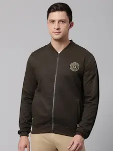 Dennis Lingo Men Mock Collar Front Open Sweatshirt