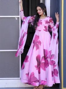 Raiyani Fashion Women Floral Printed Fit & Flared Maxi Ethnic Dress