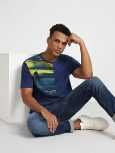 Lee Graphic Printed Round Neck Cotton T-shirt