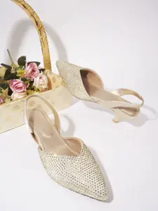 Looper Women Fancy Rhinestone Mule Heels