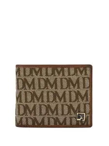 Da Milano Men Typography Printed Leather RFID Two Fold Wallet