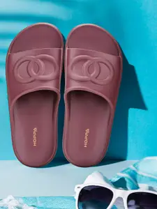 Hoppa Women Self Design Sliders