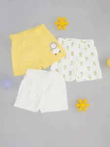 Pantaloons Baby Boys Pack Of 3 Floral Regular Fit Mid-Rise Shorts