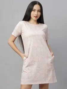 Wear Your Opinion Printed Cotton T-shirt Dress