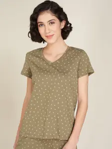 Dreamz by Pantaloons Women Printed Pure Cotton Lounge T-Shirt