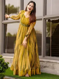 Raiyani Fashion Women Cotton Tie and Dye Maxi Dress