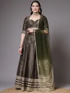 Utsav Fashion Printed Gotta Patti Ready to Wear Lehenga & Choli  With Dupatta