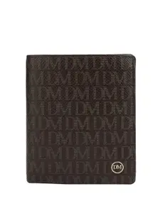 Da Milano Men Typography Printed Leather Two Fold Wallet