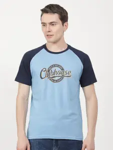 Lee Men Typography Printed Raglan Sleeves Cotton T-shirt