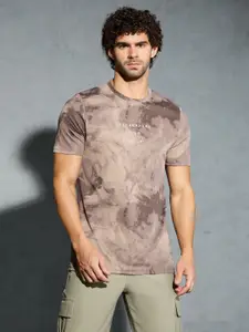 Technosport Men Abstract Printed Antimicrobial Slim Fit Sports T-shirt