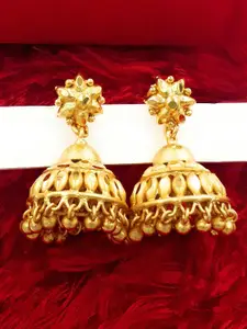 Anujeet Fashion Hub Gold Plated Dome Shaped Impon Jhumkas
